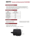 Adaptador 12 VCD 1A Epcom PL-DC-1000 - Imagen 2