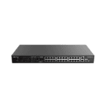 Switch PoE de montaje en estante con 2 puertos gigabit con 1 puerto Combo y 24 puertos 10/100 Mbps Ruijie RG-ES126S-P V2