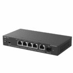 Switch PoE gestionado desde la nube de 5 puertos 2.5G, 1 enlace ascendente 10G Ruijie RG-ES206MG-P - Imagen 3